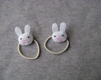 Bunny Rabbit Ponytail Holders