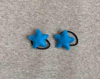 Hair Ponytail Holders Stars in Felt