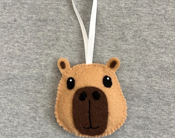 Capybara Christmas Ornament in Felt Holiday Home Decor
