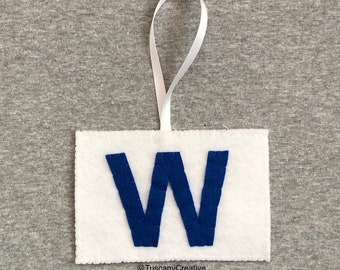 W Flag Ornament, Fly The W, Chicago Cubs