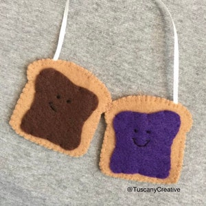 Peanut butter and Jelly Christmas Ornament for Best Friends or Couples Valentines Day