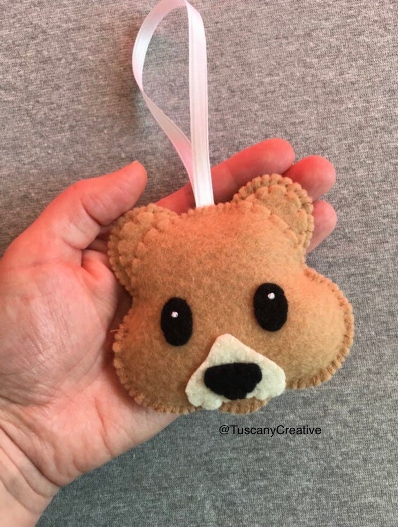 Bear Emoji Christmas Ornament image 2