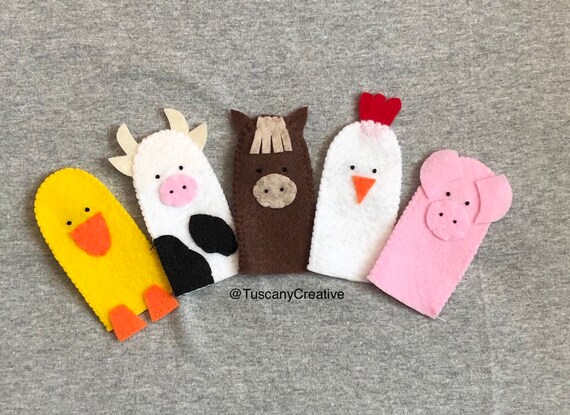 farm animal finger puppets