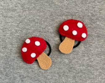 Mushroom Ponytail Holders Hair Elastics for Kids