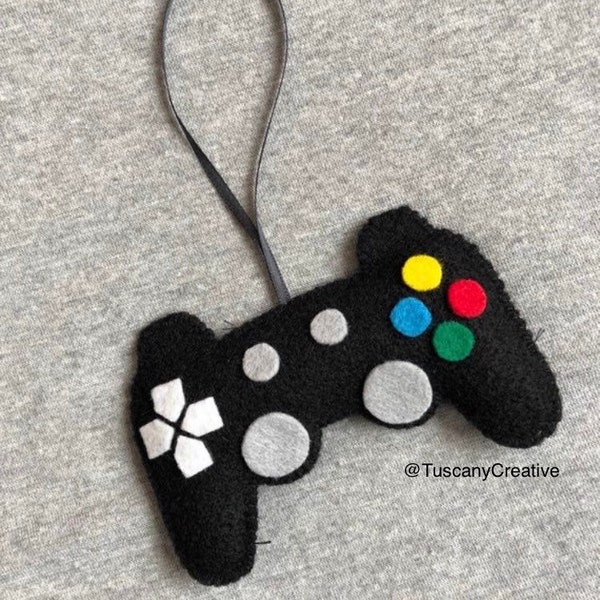 Video Game Controller in BLACK Felt Christmas Ornament Home Decor