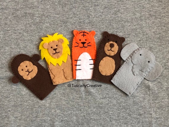 jungle finger puppets