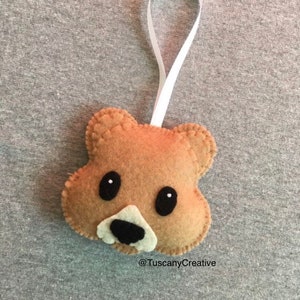 Bear Emoji Christmas Ornament image 1