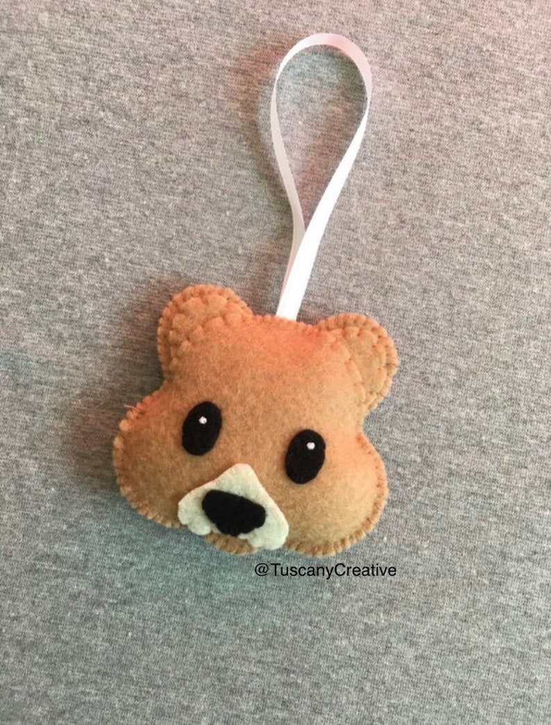 Bear Emoji Christmas Ornament image 1