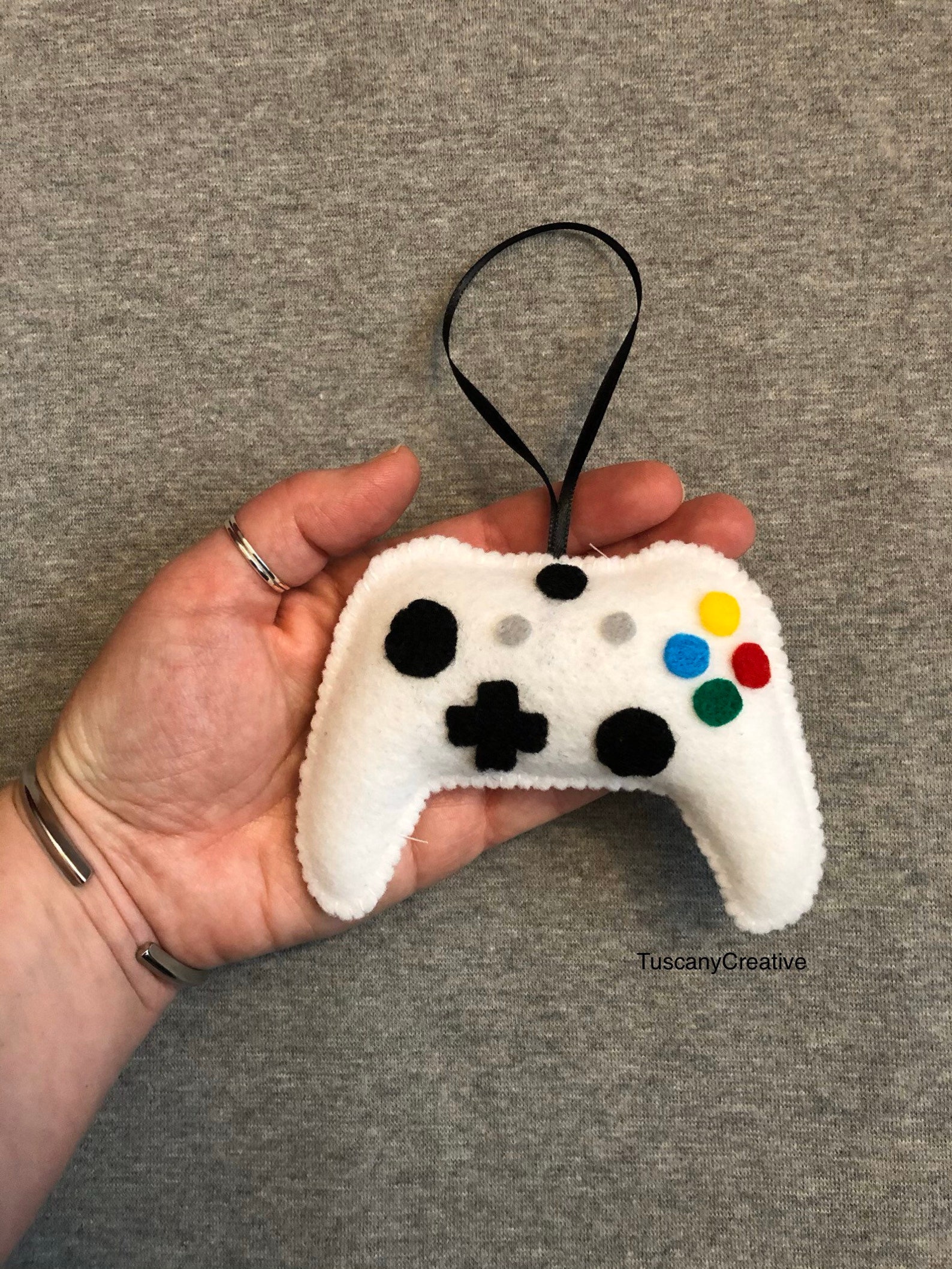 Video Game Controller Christmas Ornament in WHITE Felt Holiday Etsy