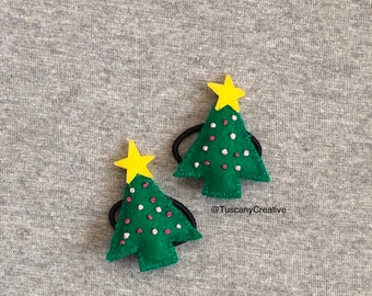 Christmas Tree Ponytail Holders