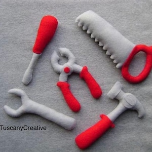 Tool Set Toys, Includes a Wrench, Saw, Pliers, Screwdriver & Hammer