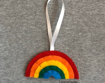 Christmas Ornament Rainbow in Felt Holiday Home Decor