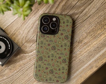 Etui na telefon Goblincore Mushroom iPhone Samsung Pixel Tough Case Cottagecore Forest Frog Snag Gift