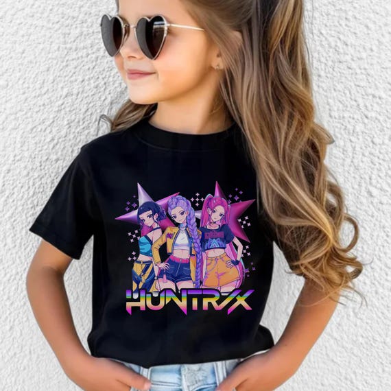 K-Pop T-Shirt for Kids & Adults, Matching Kpop Fan Shirt, Korean Idol Inspired Tee, K-Pop Concert Outfit,  Kpop Gift Idea, Demon Hunters