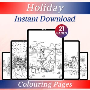 21 Holiday Colouring Pages Printable Seasonal Designs for Kids Adults Christmas Easter Nature Environment Colouring Book Instant Download