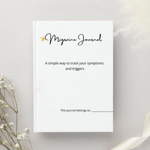 Migrainedagboek/hoofdpijntracker – symptomenlogboek van 12 maanden, afdrukbaar en fysiek boek