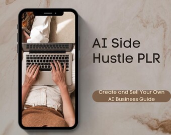 AI Side Hustle Starter Kit - Bearbeitbare Canva eBook-Vorlage (PLR)