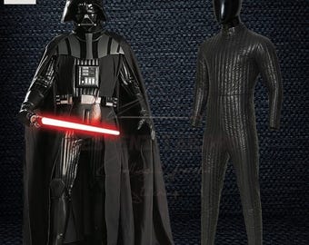 Darth Vader Leather Undersuit | Cosplay Base Suit for Star Wars | Sith Lord ESB/ROTJ Quilted Costume | Halloween & Comic-Con Fans Outfit