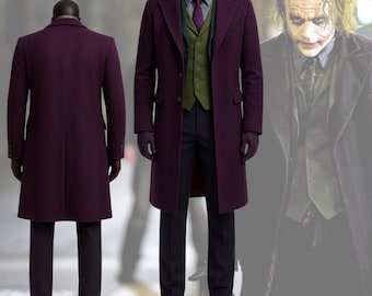 メンズウールジョーカーコスプレオーバーコート | ヒース