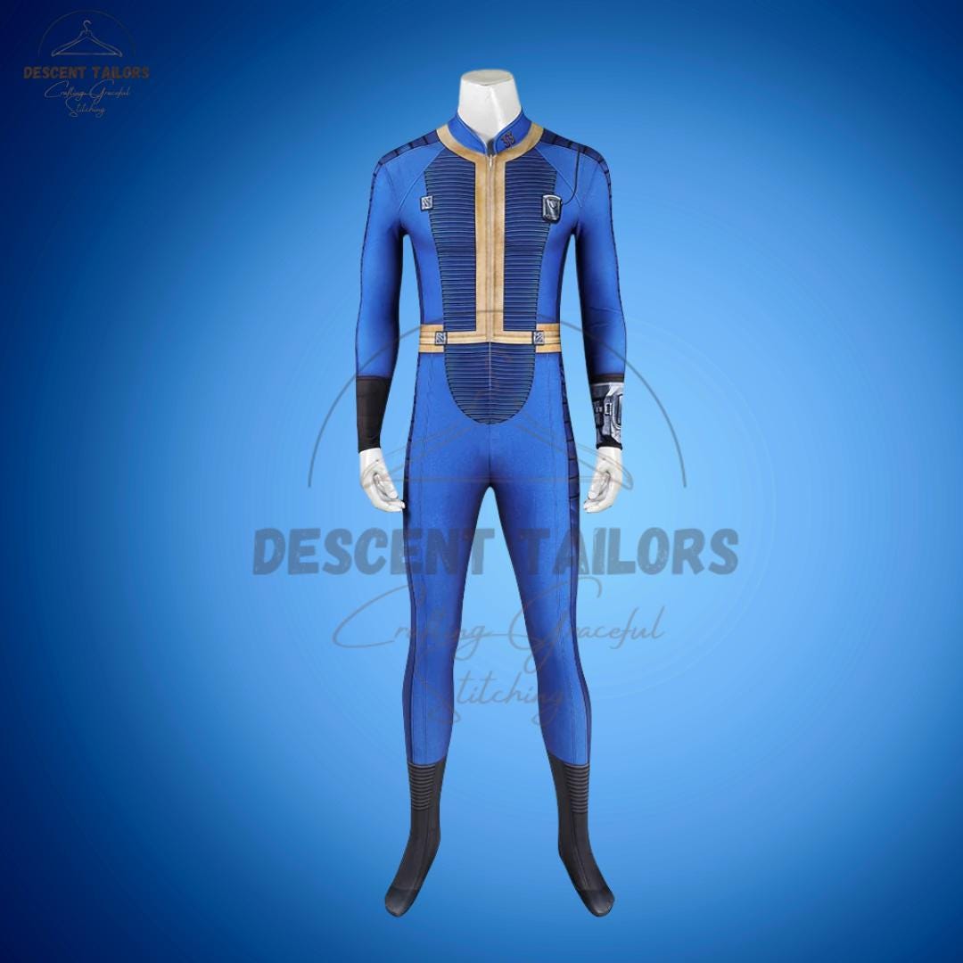 手作りFallout Vault Dwellerコスプレスーツ：ブルーキャンバス