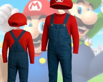 Adult Mario Costume: Plumber Cosplay Outfit for Halloween & Comic-Con