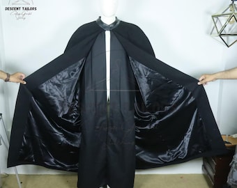 Darth Vader Costume for Men | Star Wars Cosplay Suit with Wool Cape & Cotton Tunic | Sith Lord Outfit for Comic Con and Halloween Costume