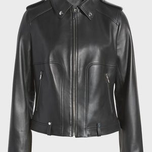 veste en cuir noir, vêtements en cuir, veste en cuir souple, veste vintage des années 90, veste vintage femme, veste motard femme, cuir d'agneau