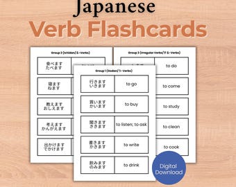 Schede didattiche sui verbi giapponesi: guida allo studio JLPT N5/N4 (PDF stampabile)