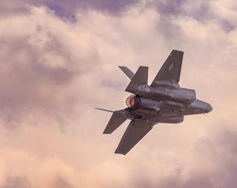 PHOTO PRINT - F-35 Lightning II fighter jet afterburner Air Force prints and posters