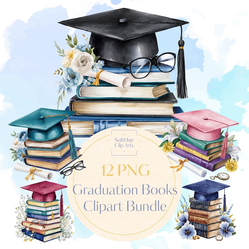 Graduation Cap With Books - Etsy