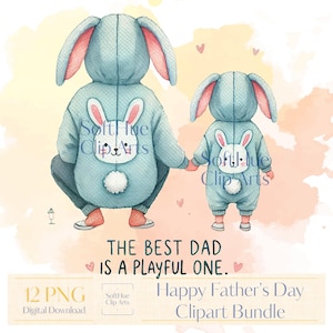 Pacote de Cliparts de Feliz Dia dos Pais – 12 Arquivos PNG | Gráficos de Sublimação Super Dad | Uso Comercial | Download Instantâneo
