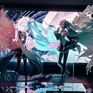 Hatsune Miku 16th Anniversary Acrylic Stand Figure | Vocaloid Collectible Desk Decor | Anime Idol Display