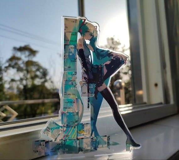 Hatsune Miku 17th Anniversary Acrylic Standee, Vocaloid Figure Decor, Limited Edition Transparent Display, Anime Gift Idea
