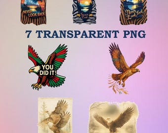 Eagle PNG Collection, Creative Art Series, Transparent Prints