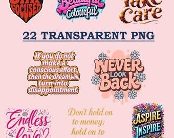 Text quotes PNG, Prints Collection Pack, Collectibles Style Series