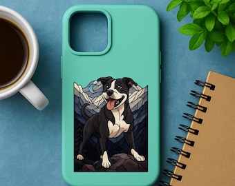Dog PNG Art, Minimalist Pitbull Portrait, Puppy Love Design