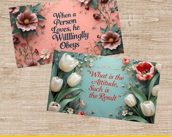 Set of 26 postcards. Heartfelt Printable Card Bundle – Celebration, Support, Inspiration
