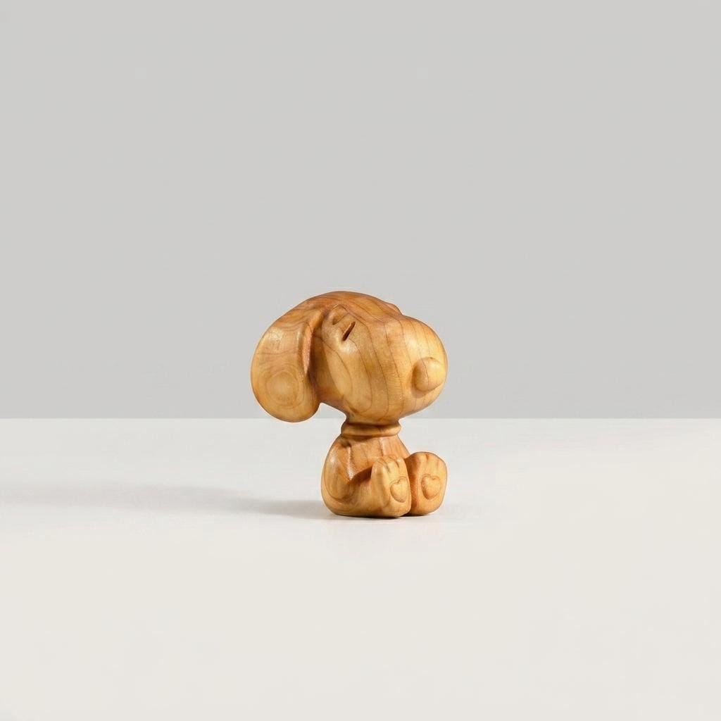 Wood carved snoopy - Etsy 日本