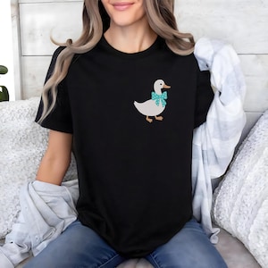 Cute Silly Goose Mini Three Sizes Machine Embroidery Design, Lovely Goose with Big Bow Multiple Size Embroidery File, Instant Download.