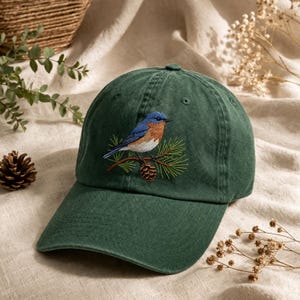 Gorra de béisbol vintage ajustable con bordado de carbonero, ideal para amantes de las aves, observadores de aves silvestres y para el Día del Padre.