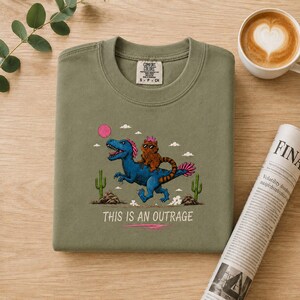 Embroidered Princess Donut and Mongo Shirt, Dungeon Crawler Carl Tee Fantasy Book Reader Geeky Cat Lover Tshirt Donu Mongo Bookish Merch