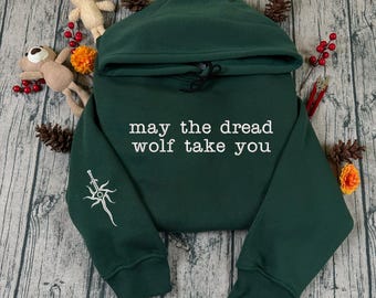 Dread Wolf Dragon Age Embroidered Hoodie And Sweatshirt, May The Dread Wolf Take You Shirt, Inquisition Absolution, Video Game Merch