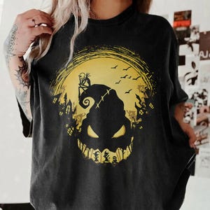 Pumpkin King Halloween Shirt, Jack Skellington Inspired Tee, Spooky Town Shirt, Halloween Night Graphic Tee, Gothic Unisex Shirt image 2
