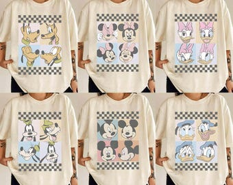 Vintage Micky und Freunde kariertes Shirt, Disneyworld Familienurlaub Shirt, Magic Kingdom Shirt, Disneyland Familie Reise Shirt, Disney T-Shirt