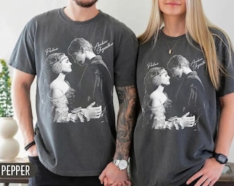 Vintage Star Wars Padmé & Anakin Comfort Colors Shirt, Retro Jedi Couple Tee, Couple Trip Outfit Tee, Romantic Attack of the Clones Shirt