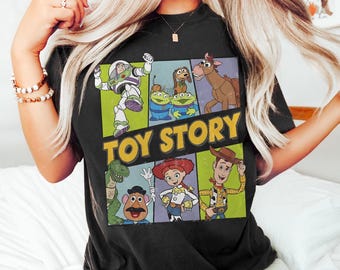 Comfort Colors® Retro Toy Story Shirt, Woody Buzz Disney Tee, Vintage Pixar Family Trip, Disneyland Group Vacation Shirt, Disney Matching