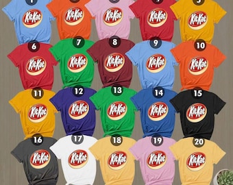 Retro KitKat Candy Shirt, Vintage Funny Halloween Costume Tee, Family Party Unisex Tee, Cute Matching Group Outfit, Chocolate Lover Gift