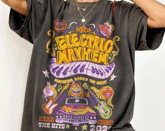 Retro Muppet Electric Mayhem Rock N Roller Coaster Shirt, Family Matching Vacation Shirt Disney World Trip, Disney Hollywood Studios Tee
