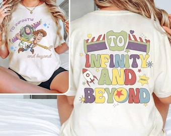 T-shirt Comfort Colors® To Infinity And Beyond, Buzz And Woody-shirt, Disney Friends-shirt, Disney Toy Story-shirt