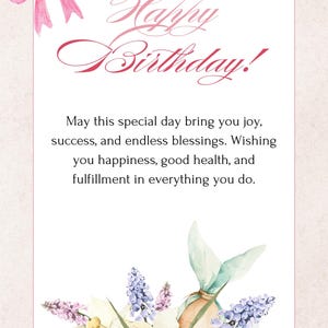 Happy Birthday Digital Card | Printable Birthday Wish | Instant Download